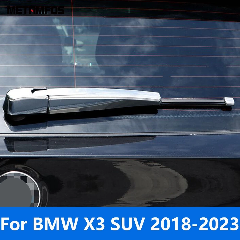 For BMW X3 SUV 2018-2021 2022 2023 Chrome Rear Window Wiper Cover Trim Windshield Wash Strip Exterior Accessories Car Styling