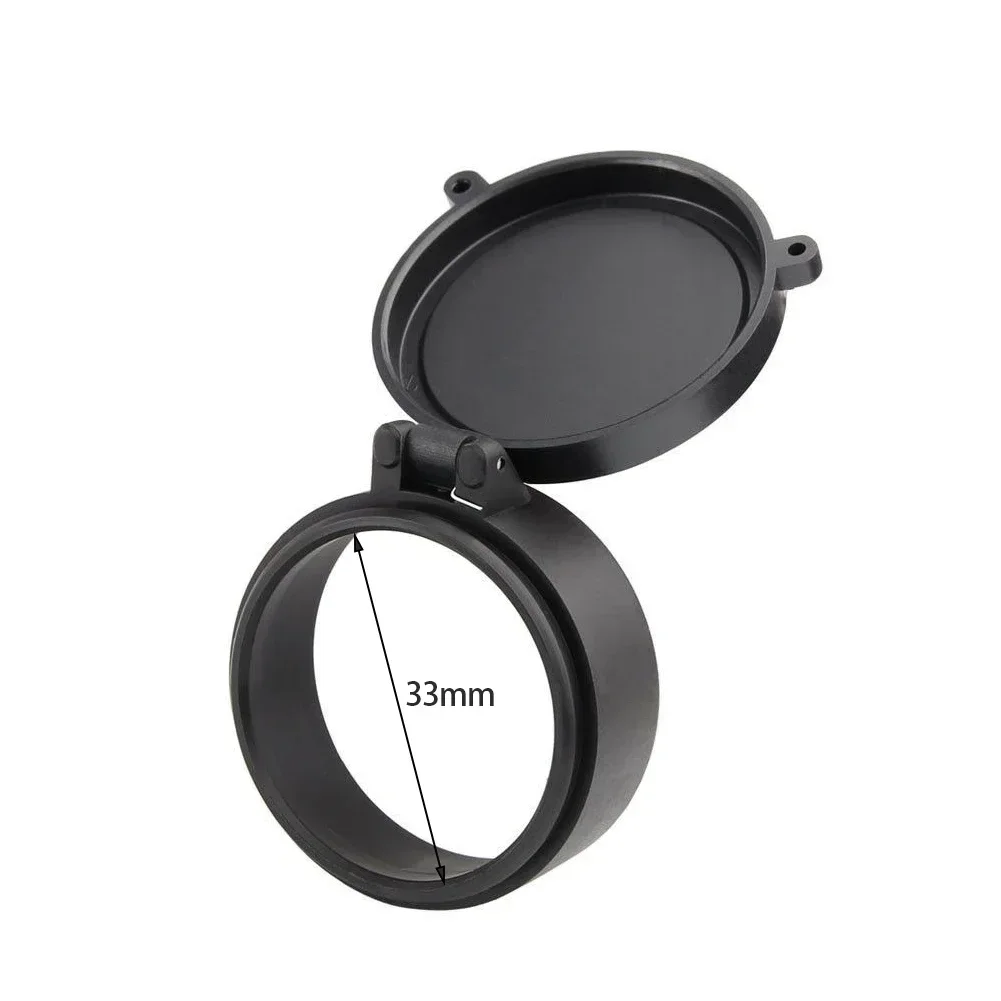 25,5 mm-65 mm transparente Zielfernrohr-Objektivabdeckung, hochklappbare Schnellfeder-Schutzkappe, Objektivdeckel für Jagdzubehör