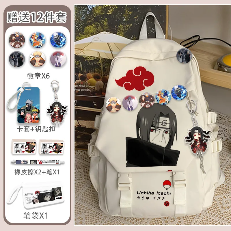 Naruto New Cartoon Student Schoolbag Large Capacity Casual and Lightweight Shoulder Pad Waterproof Stain Resistant Backpack