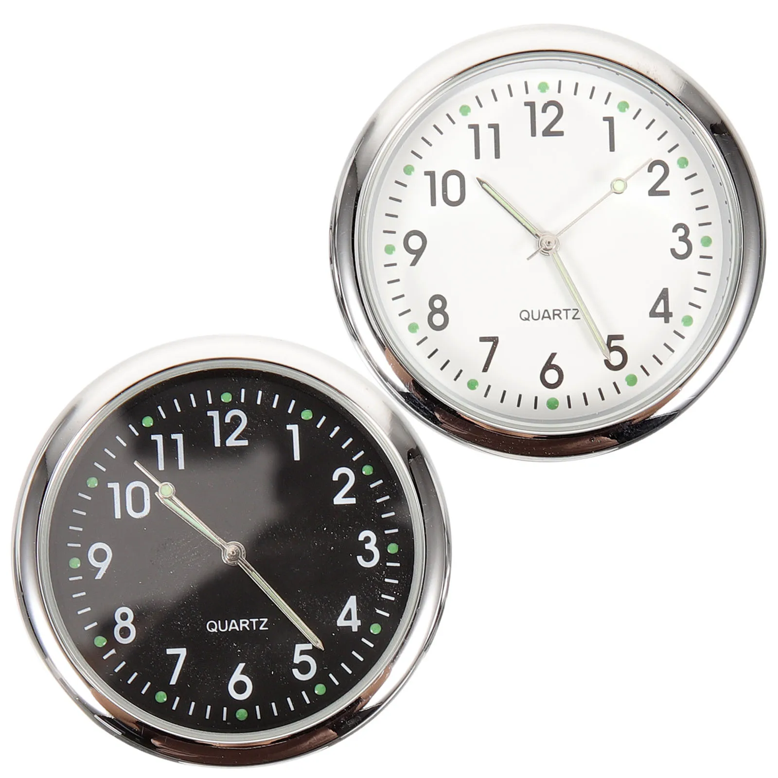 

2Pcs Fluorescent Sticker Clock for Car Dashboard Luminous Pointer Easy Install Auto Timepiece Universal Fit Dark