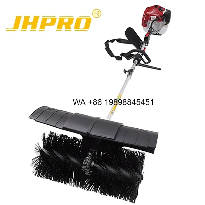 Wmwmnu Gas Powered Handheld Sweeper Power Broom for Artificial Turf Grass Lawn Cleaner Brush