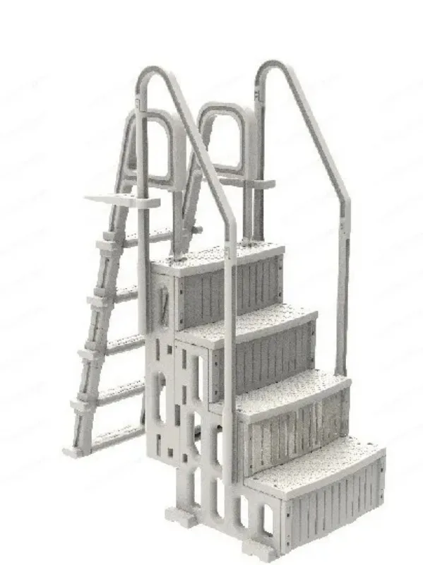 Stainless Steel Escalator, Pedals, Summer Playground Spa Slide 4-level Swimming