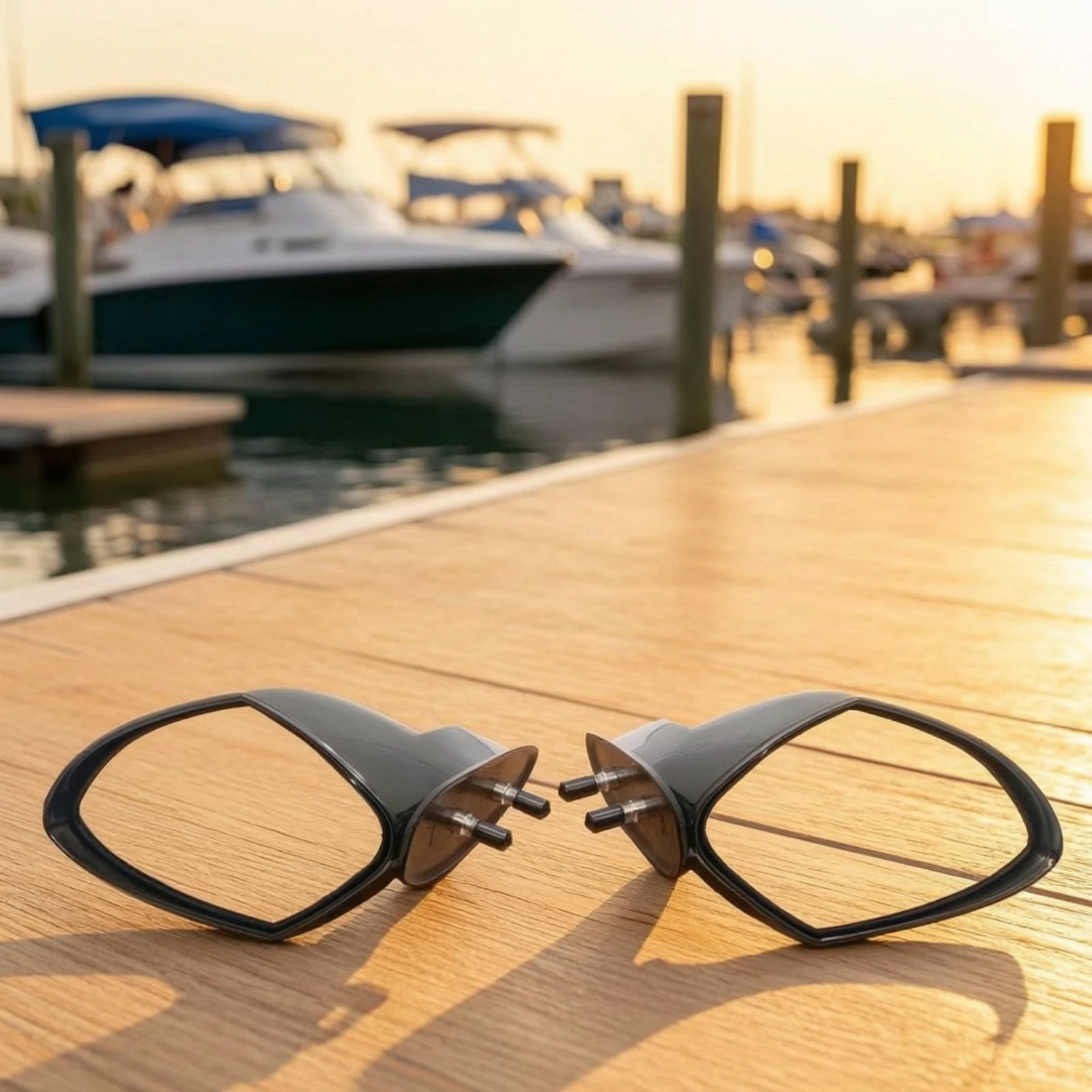 Personal Watercraft Mirrors Streamlined Watercraft Rearview Mirrors Rearview Side Mirror Sleek-Profile Glare-Reducing