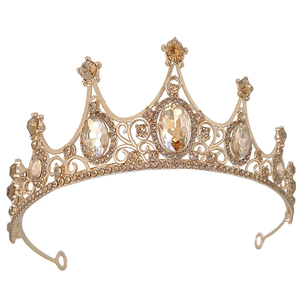 

Children Crystal Rhinestone Crown Party Headband Stable Fit for Girls Bridal Wedding Hair Accessories Crown Headband for Girl