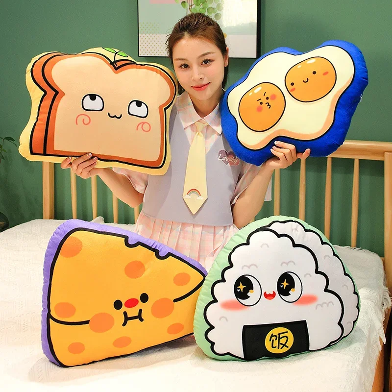 50cm Simulation Food Sushi Cake Plush Toy Cute Bread Stuffed Doll Soft Nap Sleep Pillow Sofa Bed Cushion Creative Birthday Gift