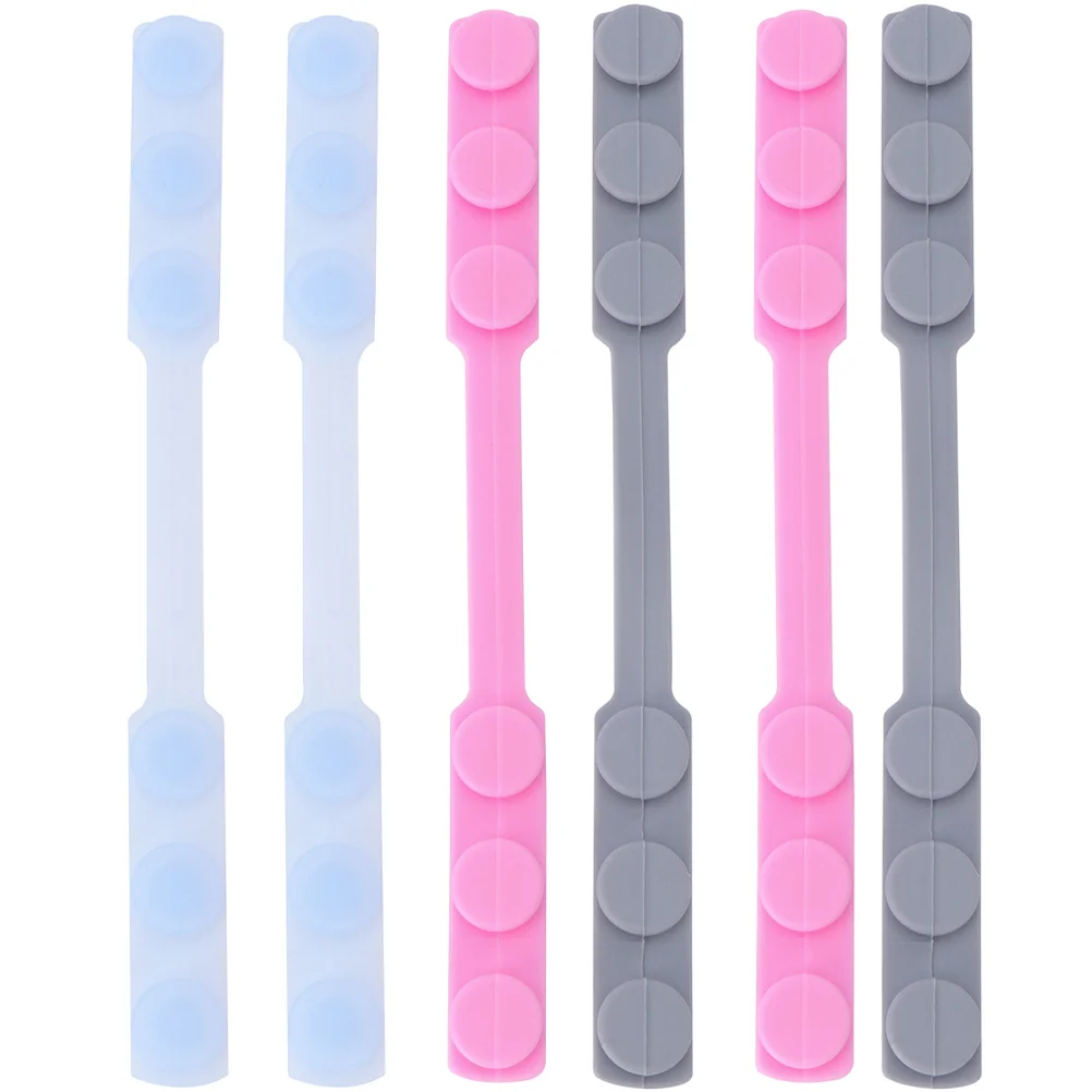 

6 шт. гибких силиконовых крючков для масок, регулируемые, снижают давление, идеально подходят для длительного ношения