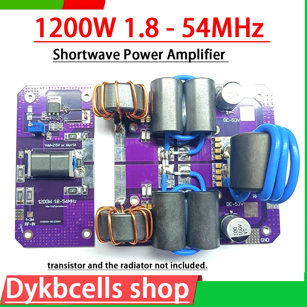 1200W Shortwave RF Power Amplifier Board 1.8-54MHz SW HF Amplifier For Ham Radio MRFX1K80H BLF188 MRFX1K50 ART1K160 transistor