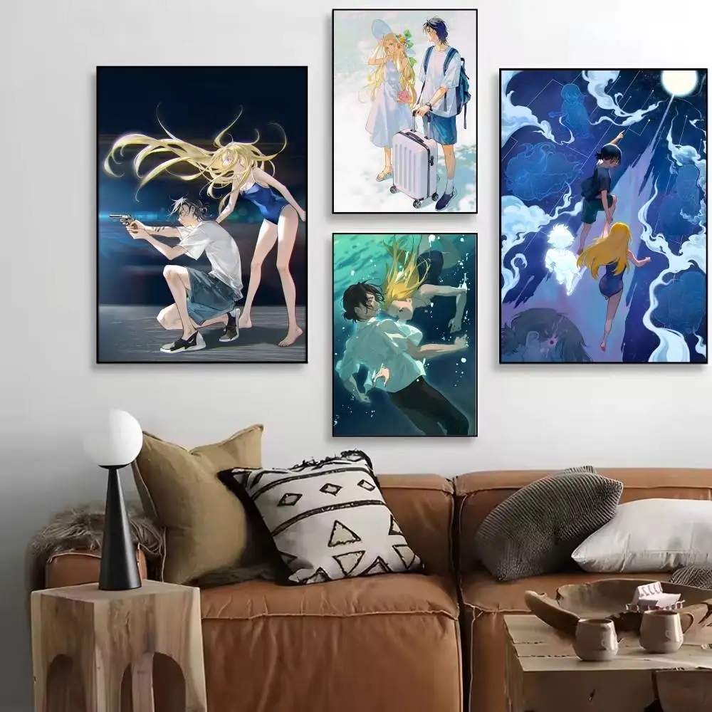 Japanese Manga Anime S-Summer Time R-Rendering Posters High Quality Self-adhesive Wall Art Decorations Color Prints Sticky