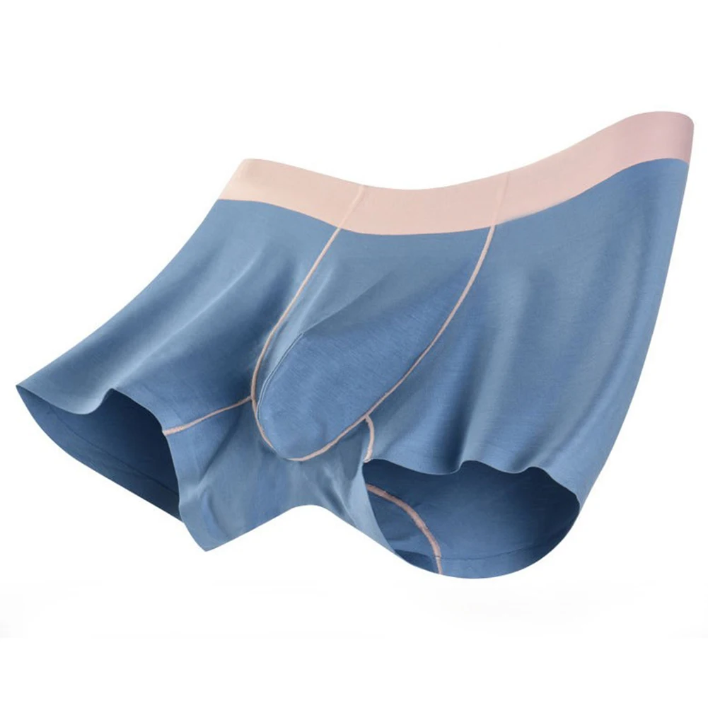 Men Seamless Plus Size Trunks Men's Boxer Underwear Soft Sleep Panties Solid Gay Bulge Pouch Boxer Shorts Extreme Men's Panties