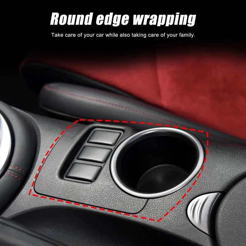 Real Carbon Fiber For 2009-2020 Nissan 370Z (Z34) Center Console Cup Holder Frame Cover Trim Car Interior  Accessories