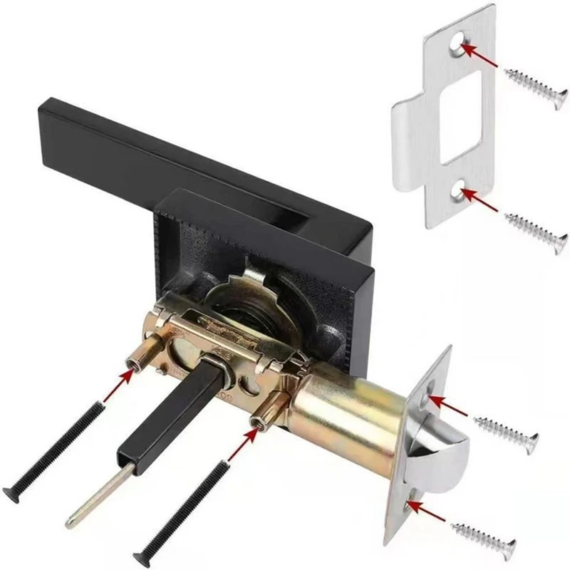 

【A45D】Дверной рычаг, внутренние дверные ручки без ключа, комплекты замков для дверных рычагов для спальни, ванной комнаты, современные дверные ручки