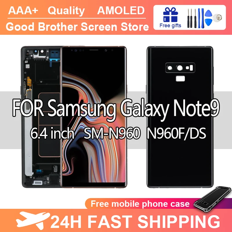 

AAA+ 6.4 Super AMOLED For Samsung Galaxy Note9 Display Touch Panel Screen NOTE 9 N960 Digitizer Assembly N9600 N960F LCD