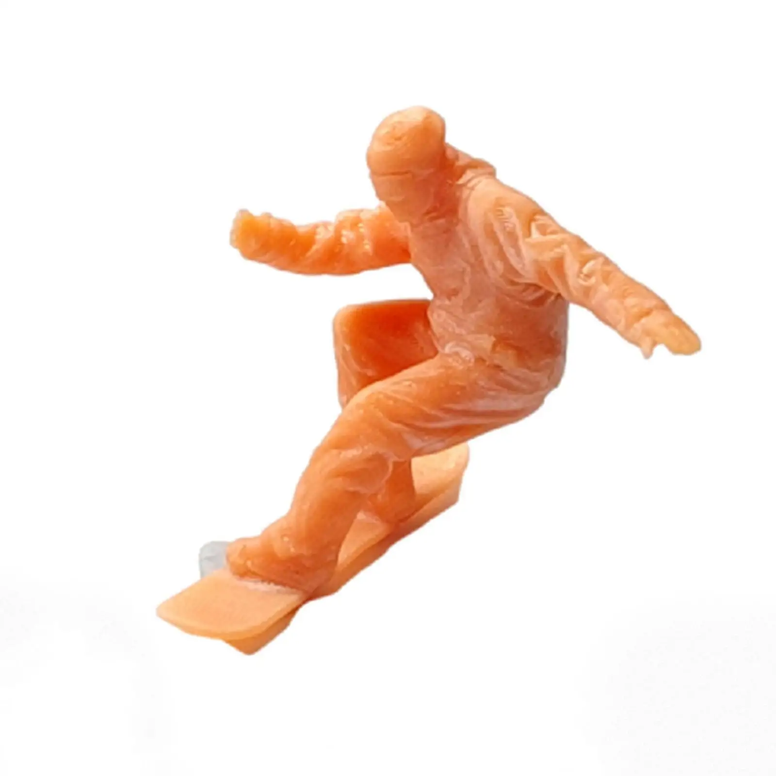 Skiing Figures Resin Doll Model for DIY Miniatures Garden Desk Decoration