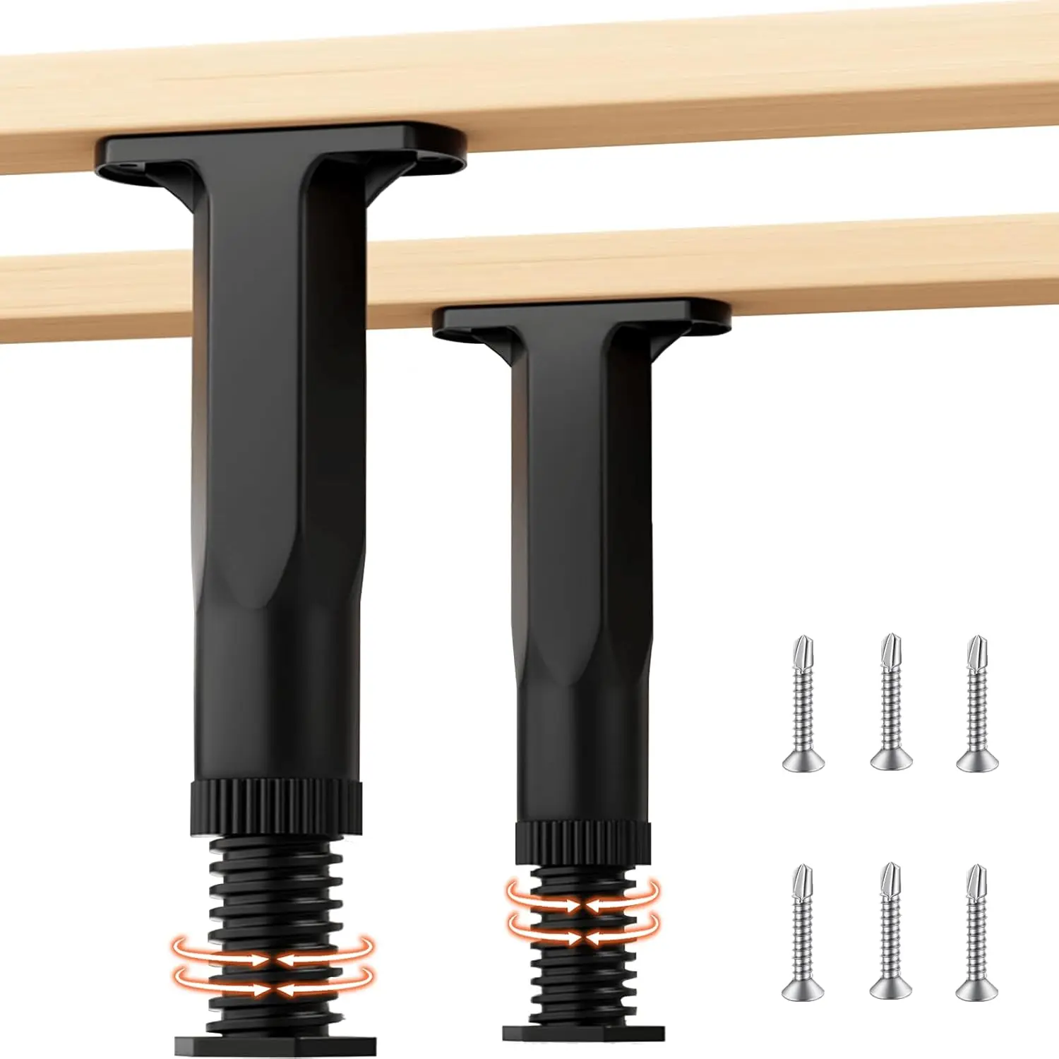 2PCS Adjustable Bed Frame Support Legs - Universal for Bed Slat/Coffee Table/Bathroom Cabinet/Furniture Reinforcement