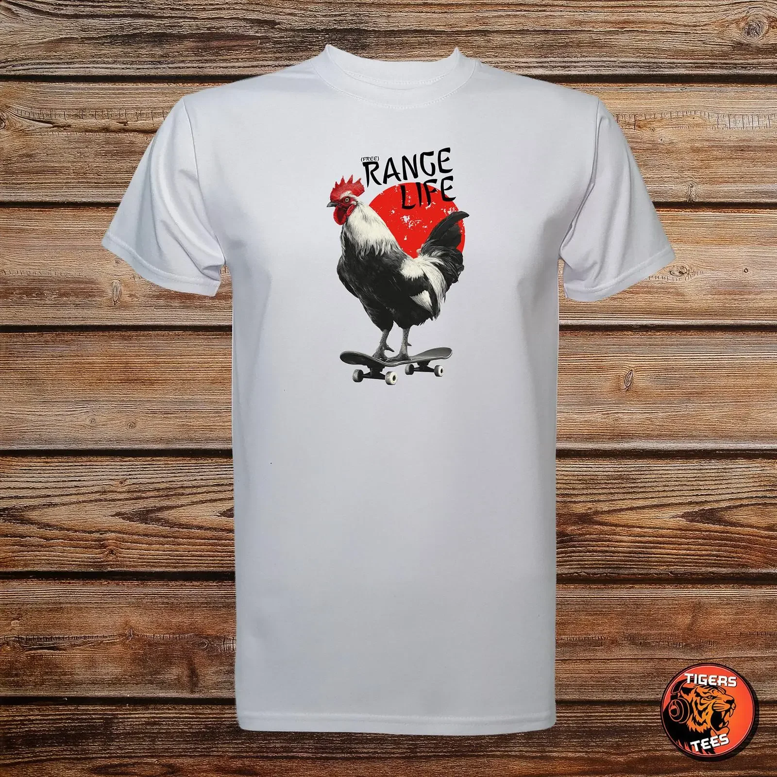 Range Life Skateboarding Rooster T Shirt 90s Indie Rock Slacker Skate Culture Pavement Tribute Funny Farm Animal Top vintage