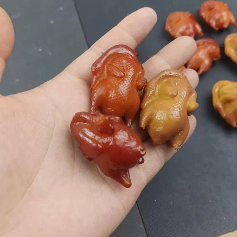 Simulated Food Mini Roast Duck Roast Chicken Model Showcase Decoration Props Roast Chicken Roast Duck Goose 6pc/lot