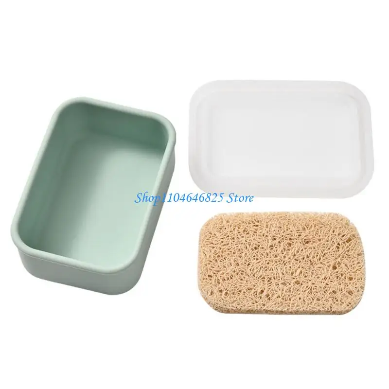 

Silicone Soap Box With Draining Layer Soap Tray With Pad For Daily Use