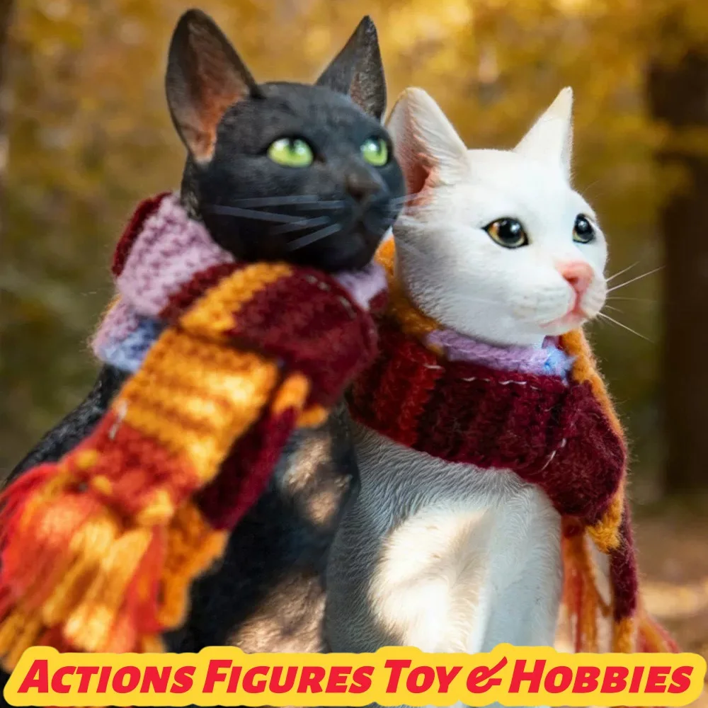 JXK JXK327 9 * 8 * 14cm Twinbound Cats Couple Animal Resin Figurine Cat Model Trendy Creative Ornament Toys