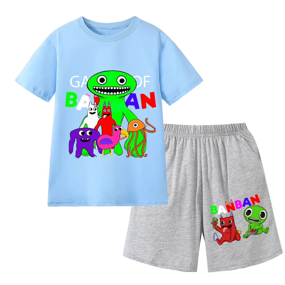 Kids Garden of Banban Clothes Children Short Sleeve T-shirt Shorts 2pcs SportSuit Toddler Girls Outfits Boy Leisure Pajamas Set