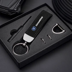 Anti-lost Metal Keychain Buckle Suede Leather Car Styling keychain for changan CS75 PLUS CS95 CS35 alsvin CS15 CS55 Eado