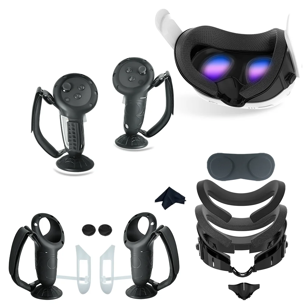 For Meta quest 3 replacement stand breathable mask with blackout nose detachable battery cover spider style not affecting signal