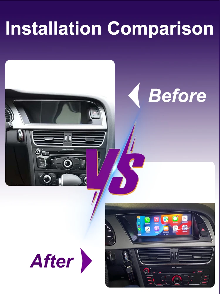 AUTOTOP 8,8'' Drahtlose Carplay Android Auto Auto Radio TouchScreen Für Audi A5 2009-2016 2din Autoradio stereo Airplay Mirrorlink – Detail 4