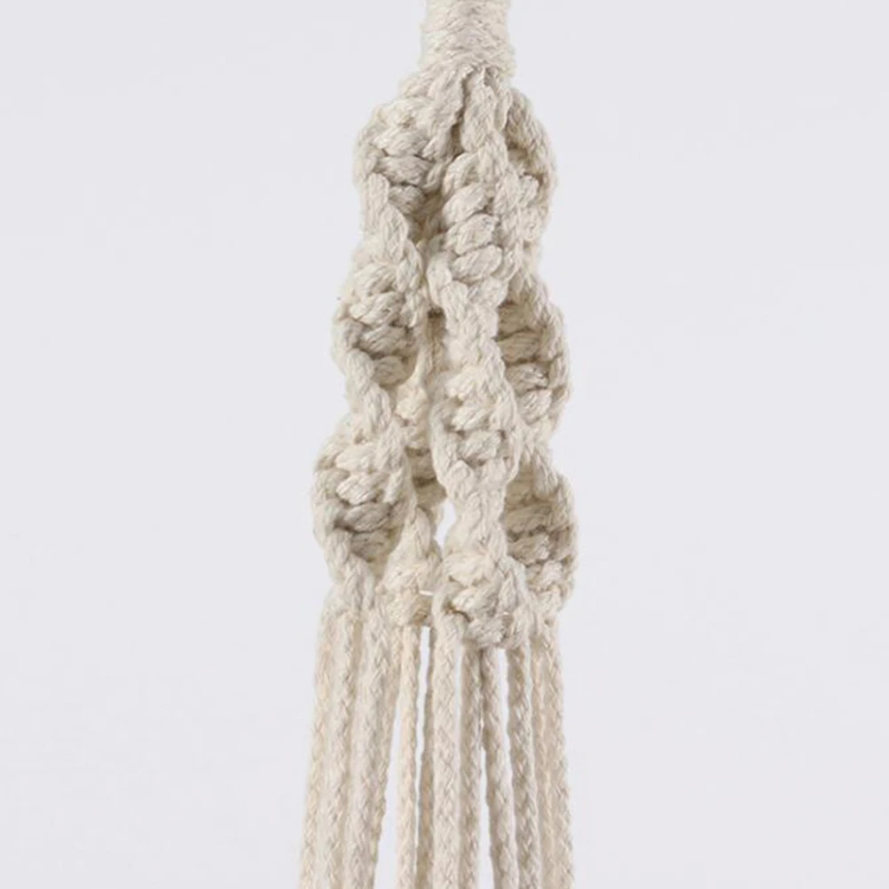 

2pcs Cotton Rope Hanging Hammock Hand-Knitted String Bag For Flowerpot Plant Net Storage Wall Mounted Home Decor Large Space