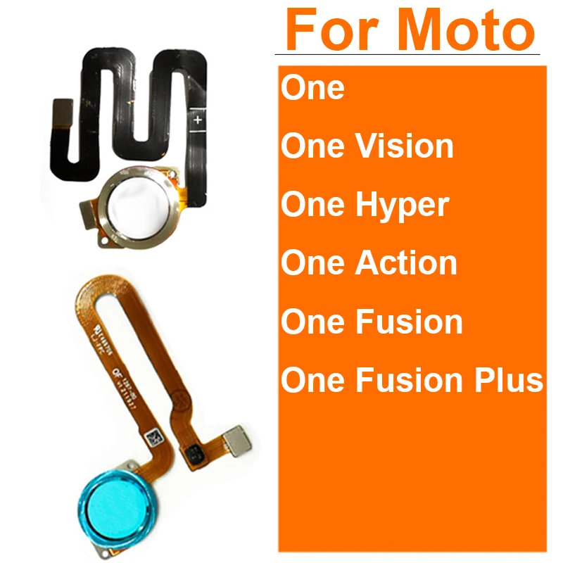 Home Button FingerPrint Touch ID Sensor Flex Cable For Motorola Moto One Vision One Fusion Plus One Hyper One Zoom One Action