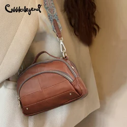 Cobbler Legend Ladies Soft Small Handbags Genuin Leather Shoulder Crossbody Chest Bags Women Travel Storage Single Multi-pocket