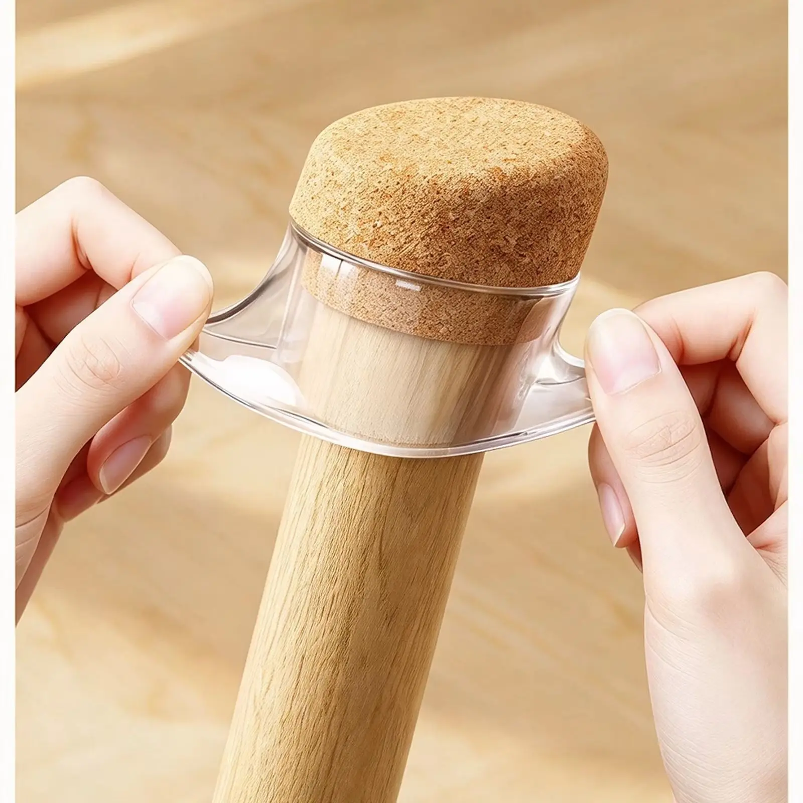 Round Chair Leg Caps, Anti-slip Chair Leg Protectors, 15-25° Diagonal Thick Wrap Felt Pads for Hardwood Floor, No Noise