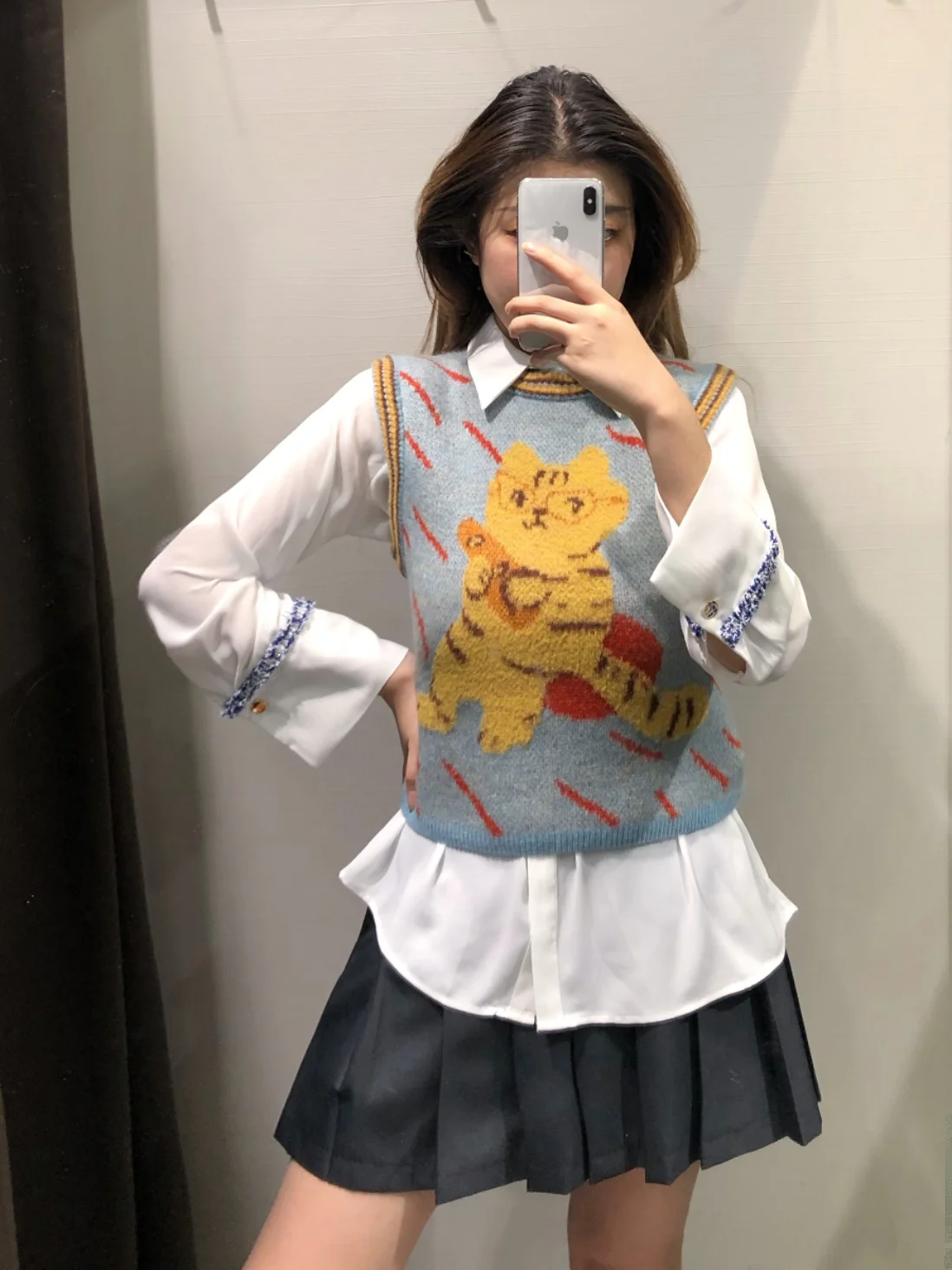 

Новый женский вязаный жилет WMXZ с тигровым принтом, весенний модный повседневный топ с животным узором, удобный крой