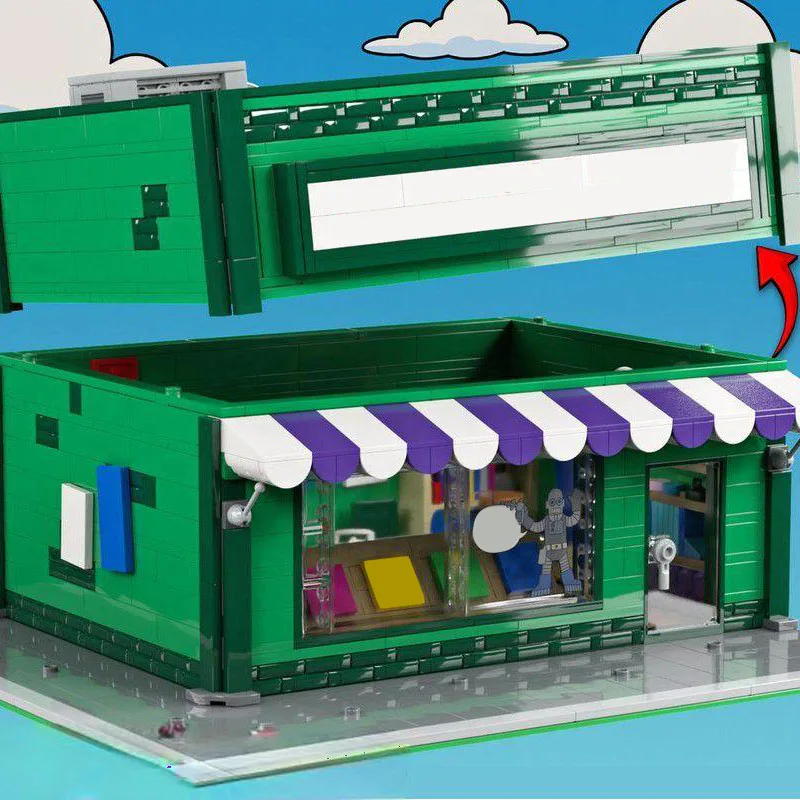 1229 個 MOC モジュラー街並み アンドロイド S モデルビルディング クリスマスギフト ブロックおもちゃ 建設組み立て DIY クリエイティブアイデア