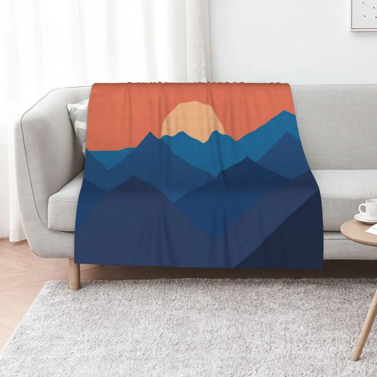 Mountain sunrise Throw Blanket Large Blankets Sofas Of Decoration Sofas Bed linens Bed covers Beautifuls Blankets