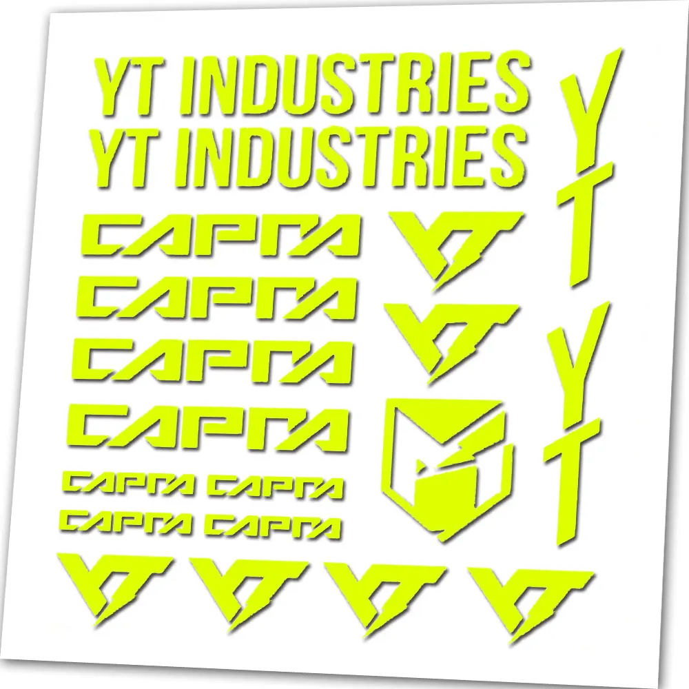 لـ YT Industries CAPRA مجموعة إطار الدراجة استبدال ملصقات الشارات، Mtb. ركوب الدراجات، بي ام اكس، سيارة، فان