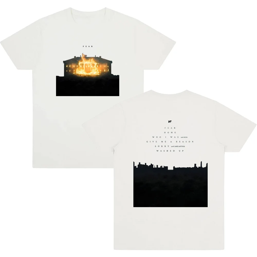 NF Fear Novo Álbum Gráfico Camisetas Homens Mulheres Camisetas de Algodão Casual Manga Curta Harajuku Algodão Confortável Camiseta Streetwear