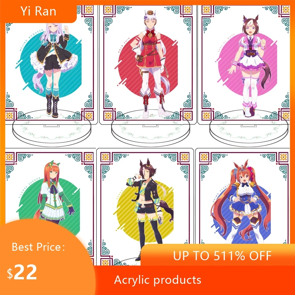 

NEW Anime fansseason three Pretty Derby 15CM Figures Acrylic Stands Model Kawaii Plate Desk Decor Cute Standing Sign Send Fans