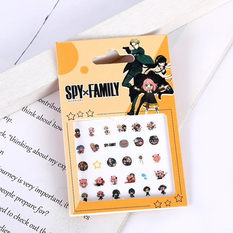 Spy × Family Nail Sticker Cosplay Japan Anime Stickers Art Decoration Cartoon Stickers Manicure Set Manicure Stickers Kids Gift