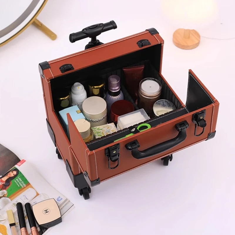 Small Hairdressing High-end Toolbox Beauty Makeup Box Hairdressing Scissors Storage box Portable Trolley Case for Going out