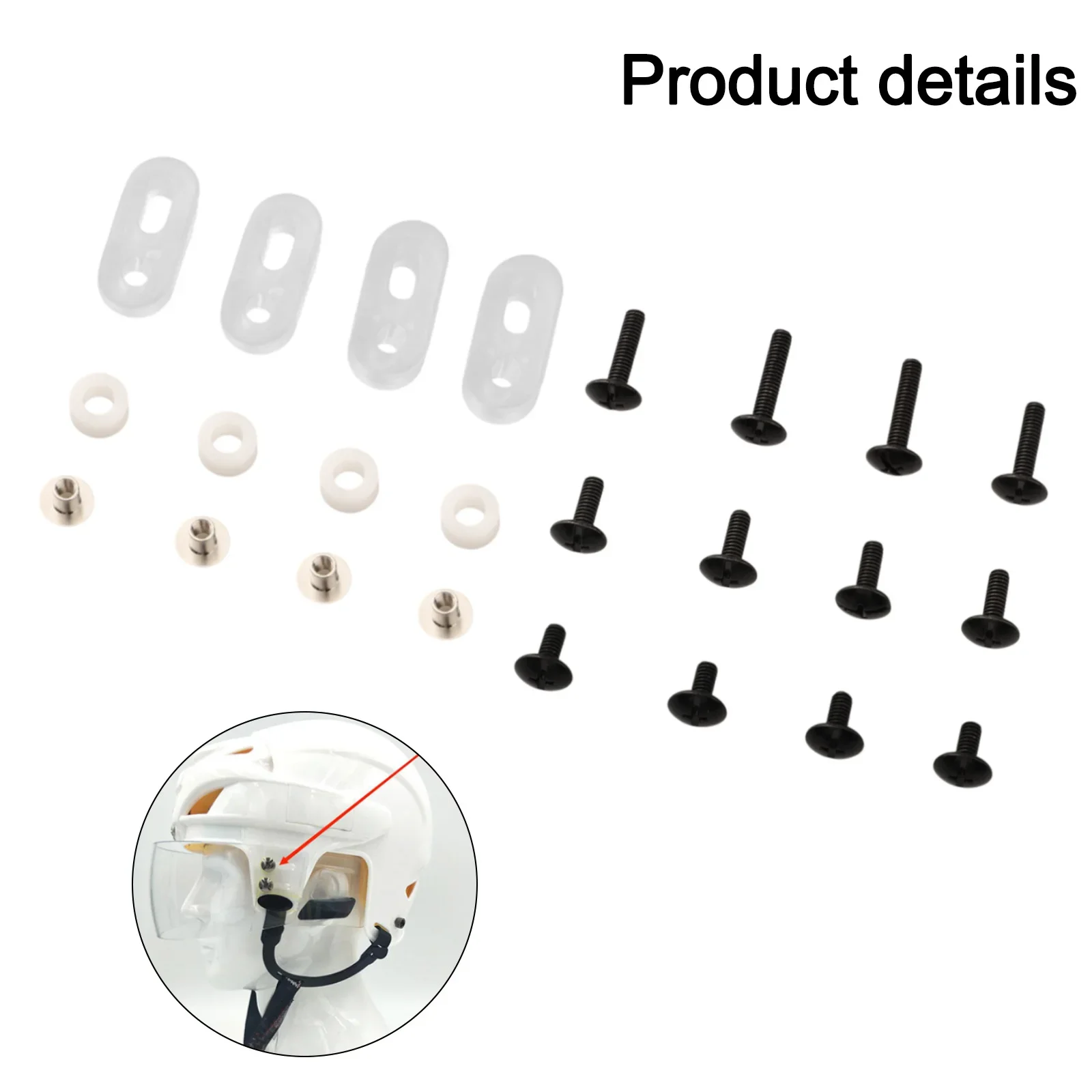 

Color As Shown In The Picture Goalie Helmet Screw Exquisite Workmanship Firmly Installed High-quality Plastic And Metal