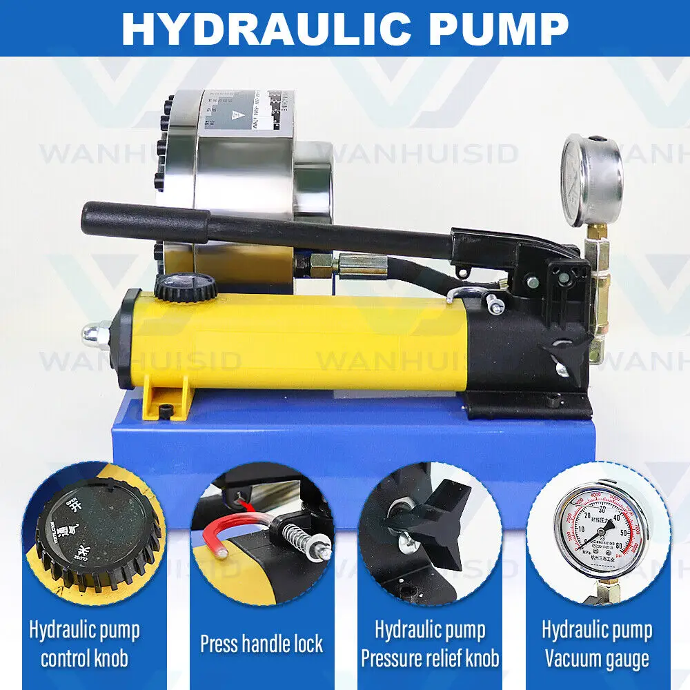 High Pressure Manual Hydraulic Hose Crimper Hose Pipe Crimping Shrinking Machine with 8 sets of molds