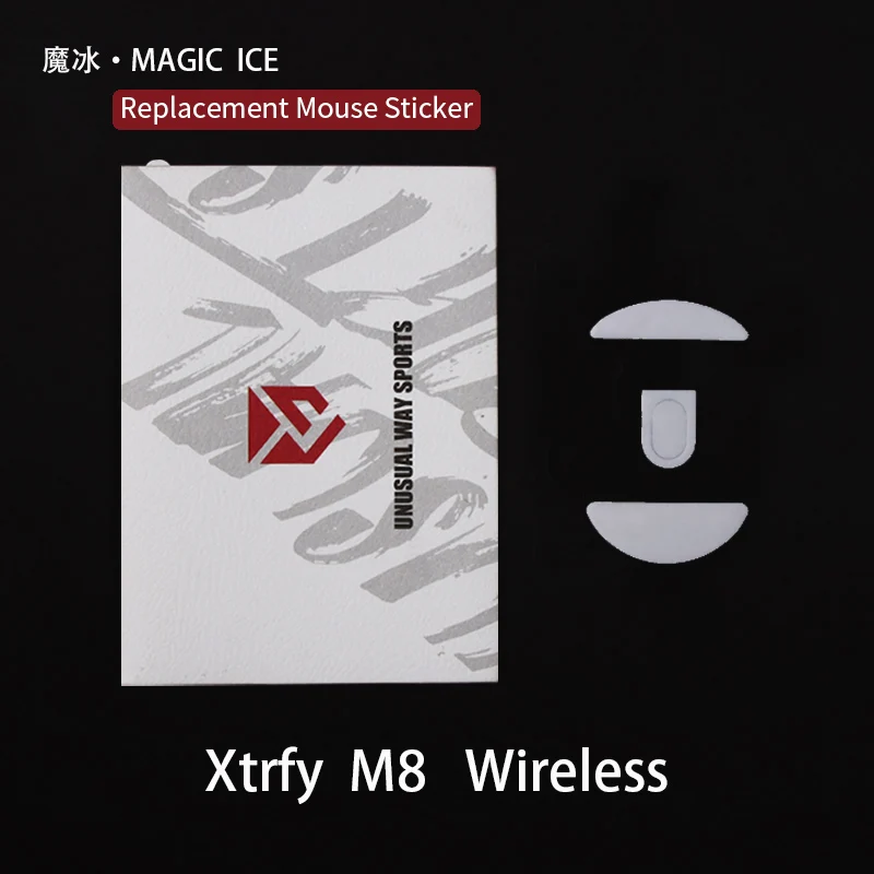 UnusualWaySports Mouse Skates Feet Xtrfy M8 Wireless Cambered Surface PTFE Anti Collapse Magic Ice Pink Black Silver Fox