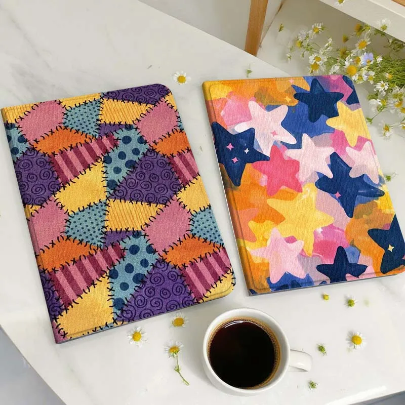 

Cartoon Patchwork Colorful Gift Tablet Case For Huawei Honor MatePad MediaPad Air 5 6 7 11 V6 V7 V8 V9 X9 X8 T10 T10s C5e T5