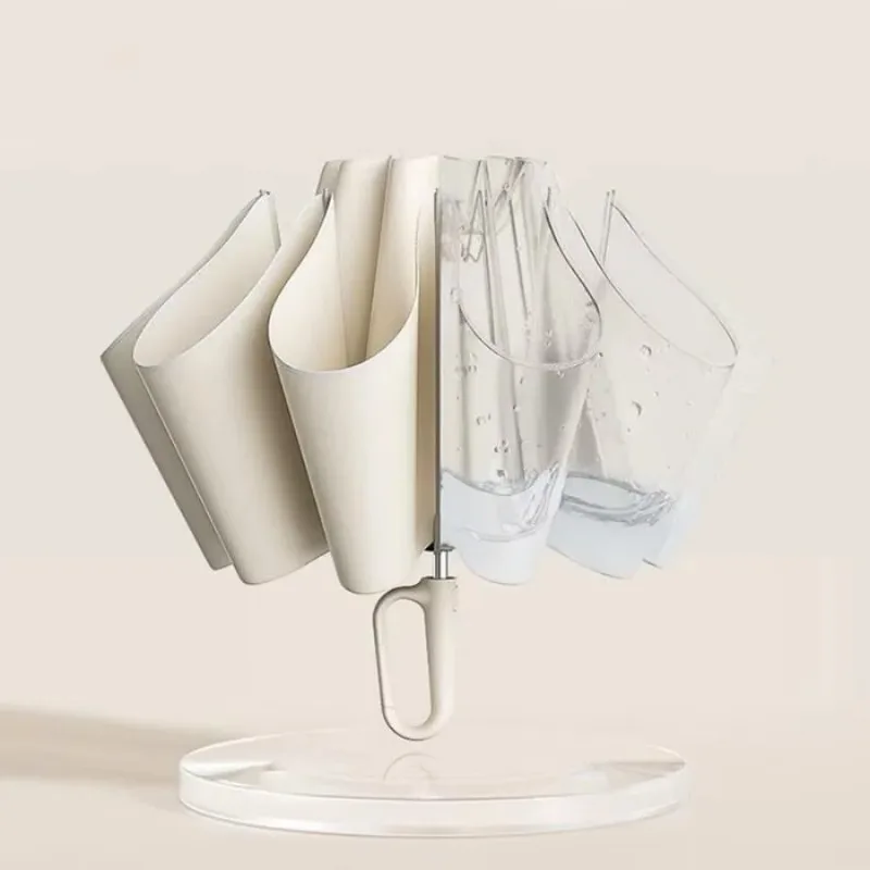 Portable Fully Automatic Umbrella with Ring Buckle Foldable Quick Storage Dual-purpose Sun Protection and Ultraviolet Protectio
