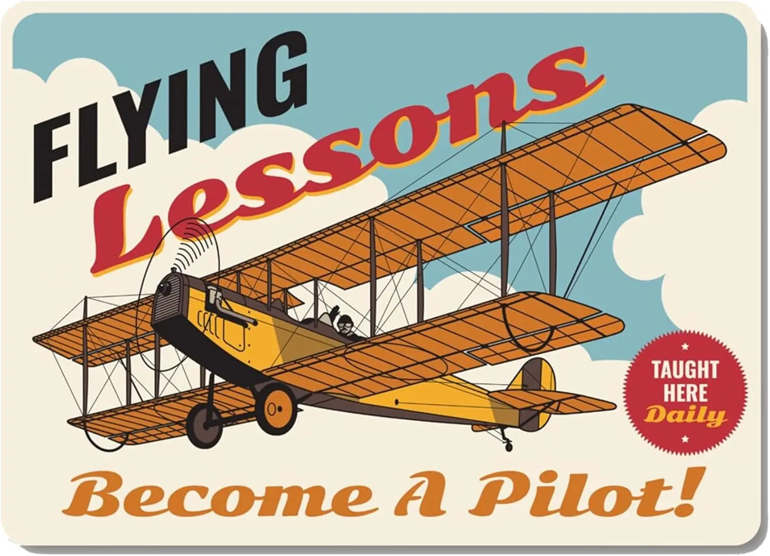 Flying Lessons Sign, Flight School Sign, Pilot Training Gift, Pilot Decor, Flying School Decor, Flight Instructor Gift - Av sign