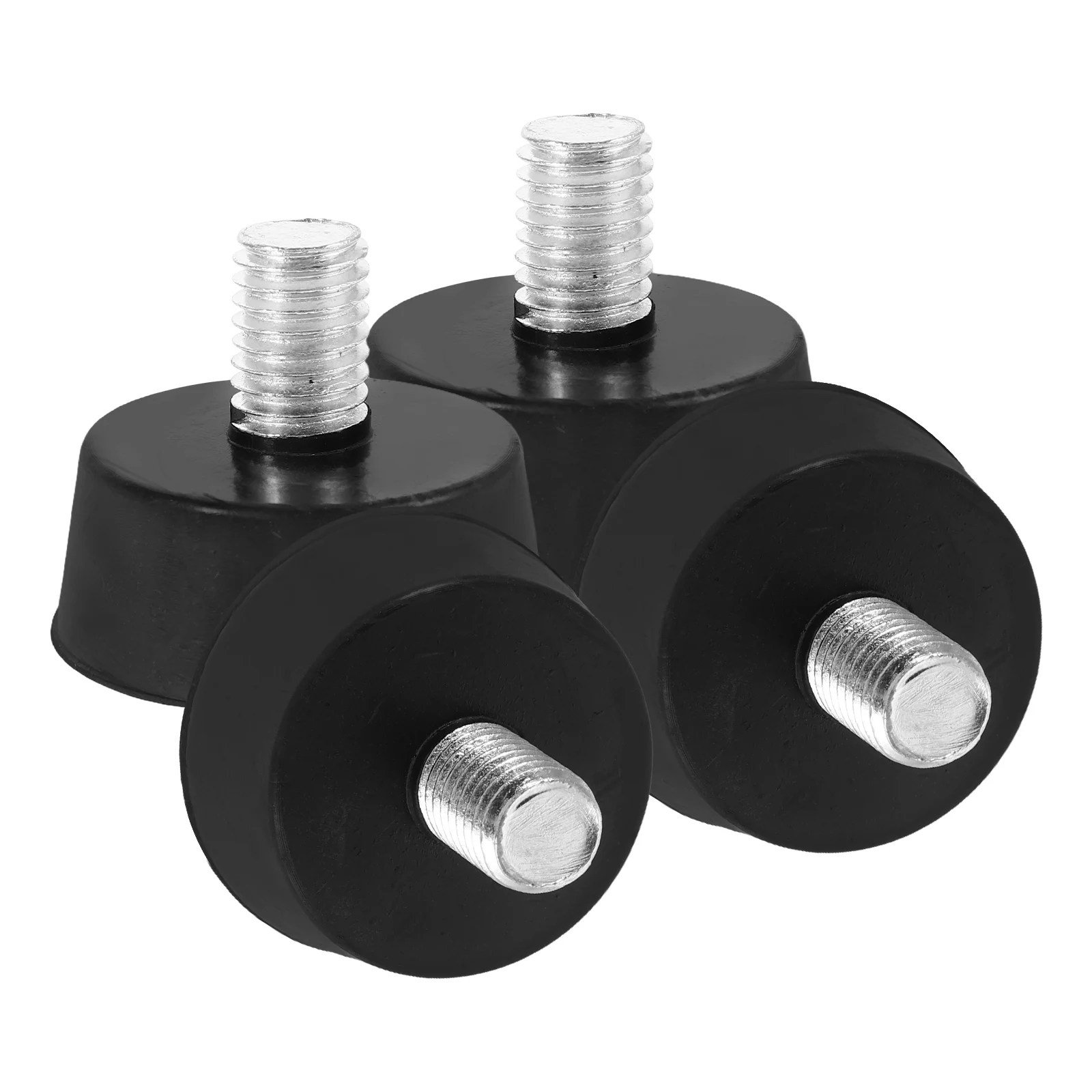 

4 Pcs Rubber Feet Furniture Pads for Appliance Noise Reduction Vibration Adjustable Height Levelers Black Bumpers Round Mats