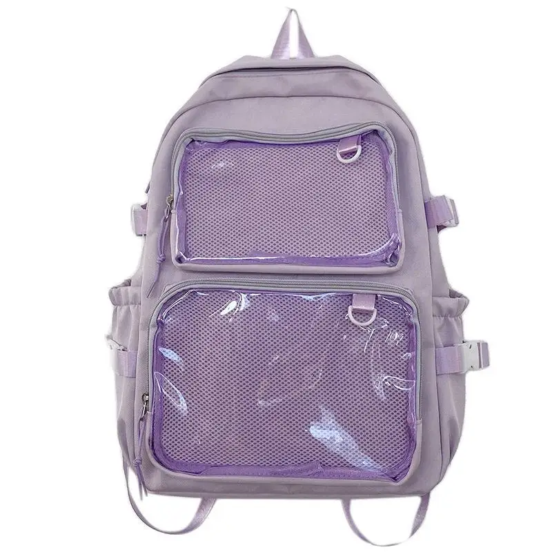 1 Stück Neuer Transparenter Rucksack Japanischer Kawaii Itabag Damen Großer Kapazität Ita Rucksack Schultaschen für Studentinnen JK – Detail 6