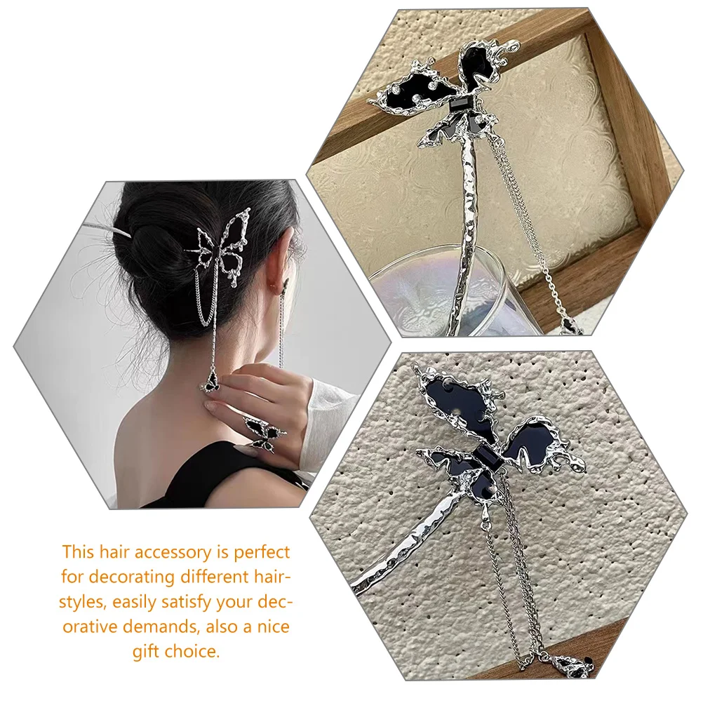 

Metal Hairpins Accessories Lightweight Tassel Hairpin Women Hair Butterflies Hairpin Fork Girls Wedding Bride Hair Fork