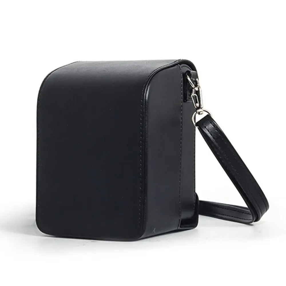 PU Leather Instant Film Camera Storage Bag Hard Anti Scratch Carrying Case Black with Strap for  Now/Now+Gen2/3