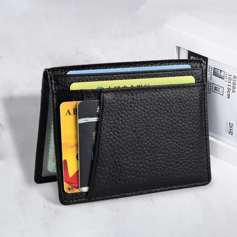 

Fashion Portable Super Slim Wallet Multiple Card Positions Trendy Leather Wallet Thin Card Purse