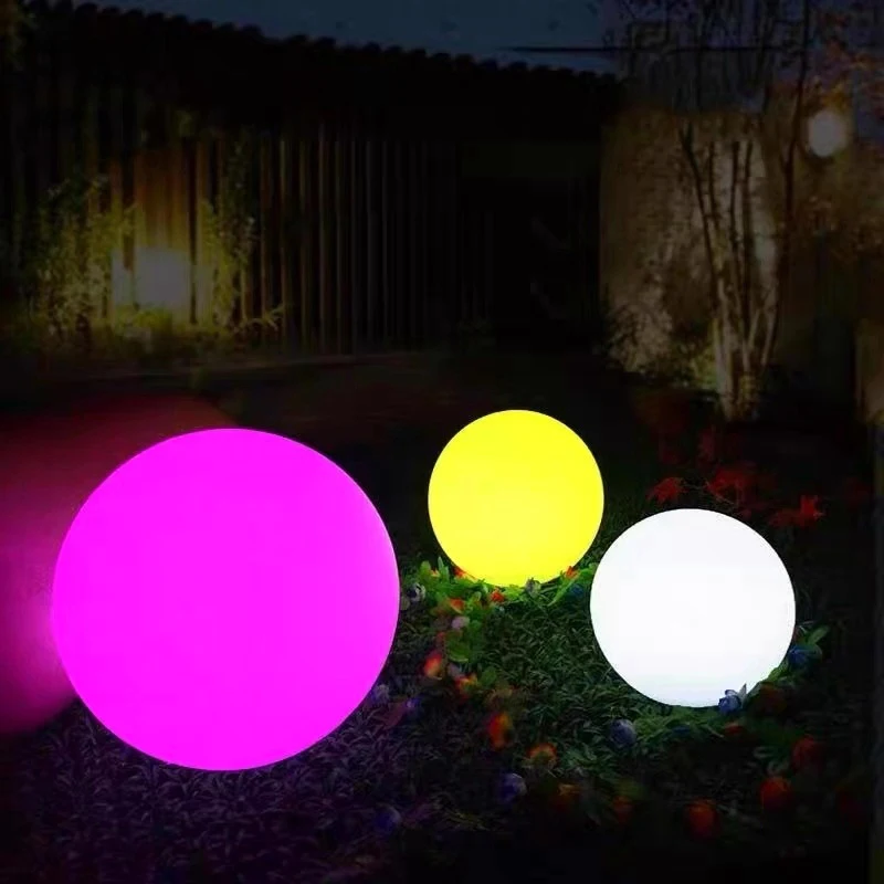 New Solar Light Water Remote Control Luminous Ball Outdoor Lawn with LED Light Ball 16 Color Adjustable Circular Luminous Ball